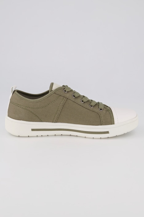 Sneaker, Jana Shoes, Canvas, Lederoptik-Spitze, Weite H