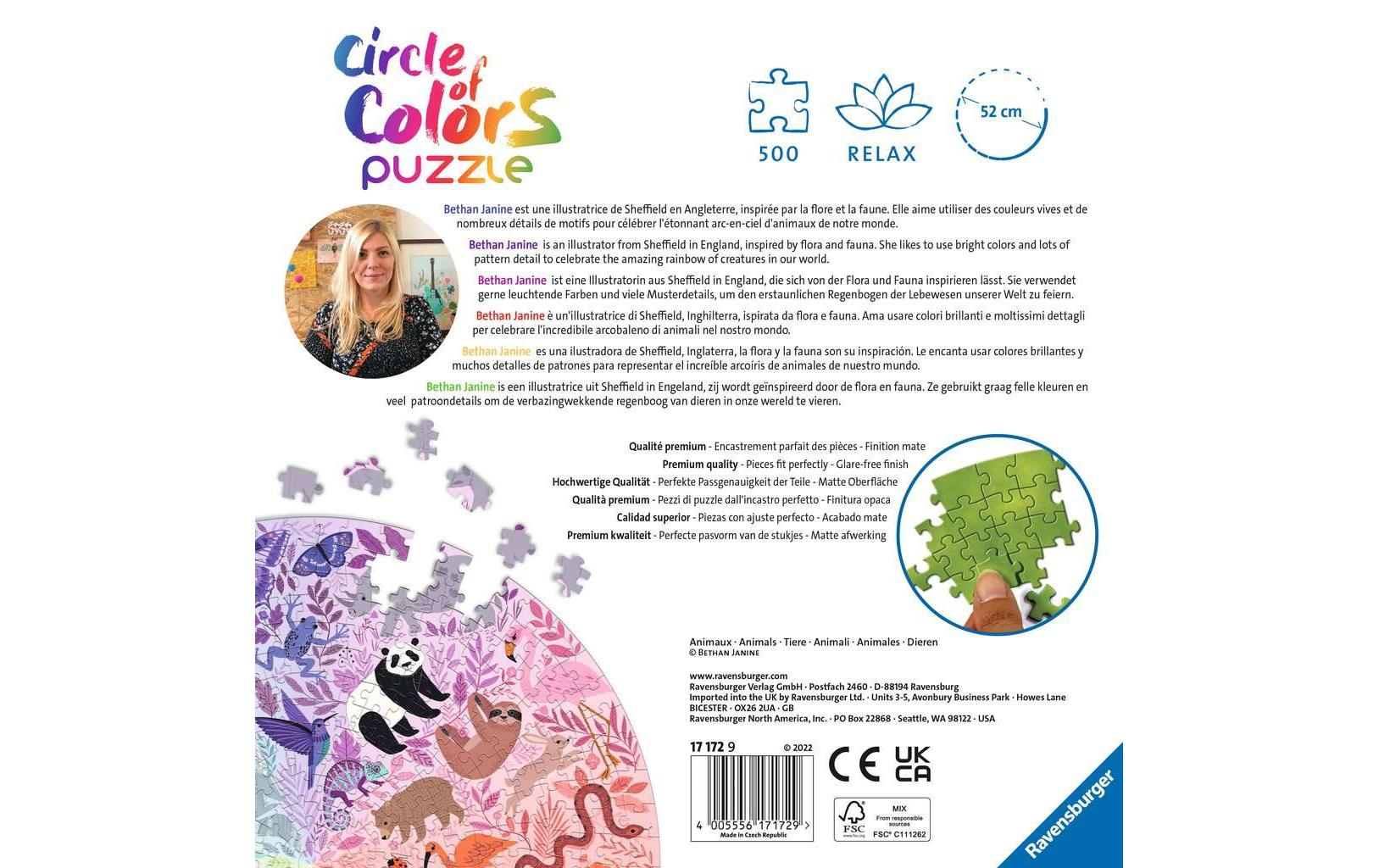 Puzzle Circle of Colors – AnimalsPuzzeln im kreisrunden Format