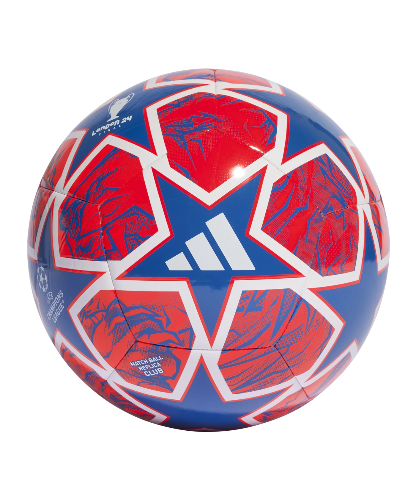 adidas Club Trainingsball UCL London Blau Rot Weiss
