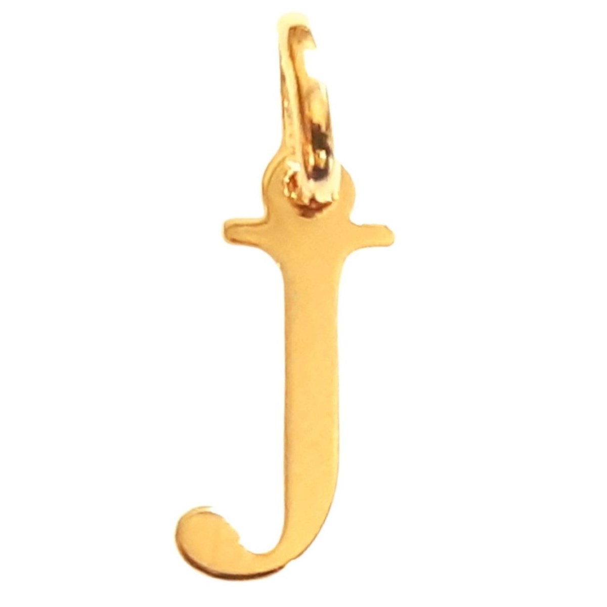 Pendentif Initiale simple lettre J en plaqué or
