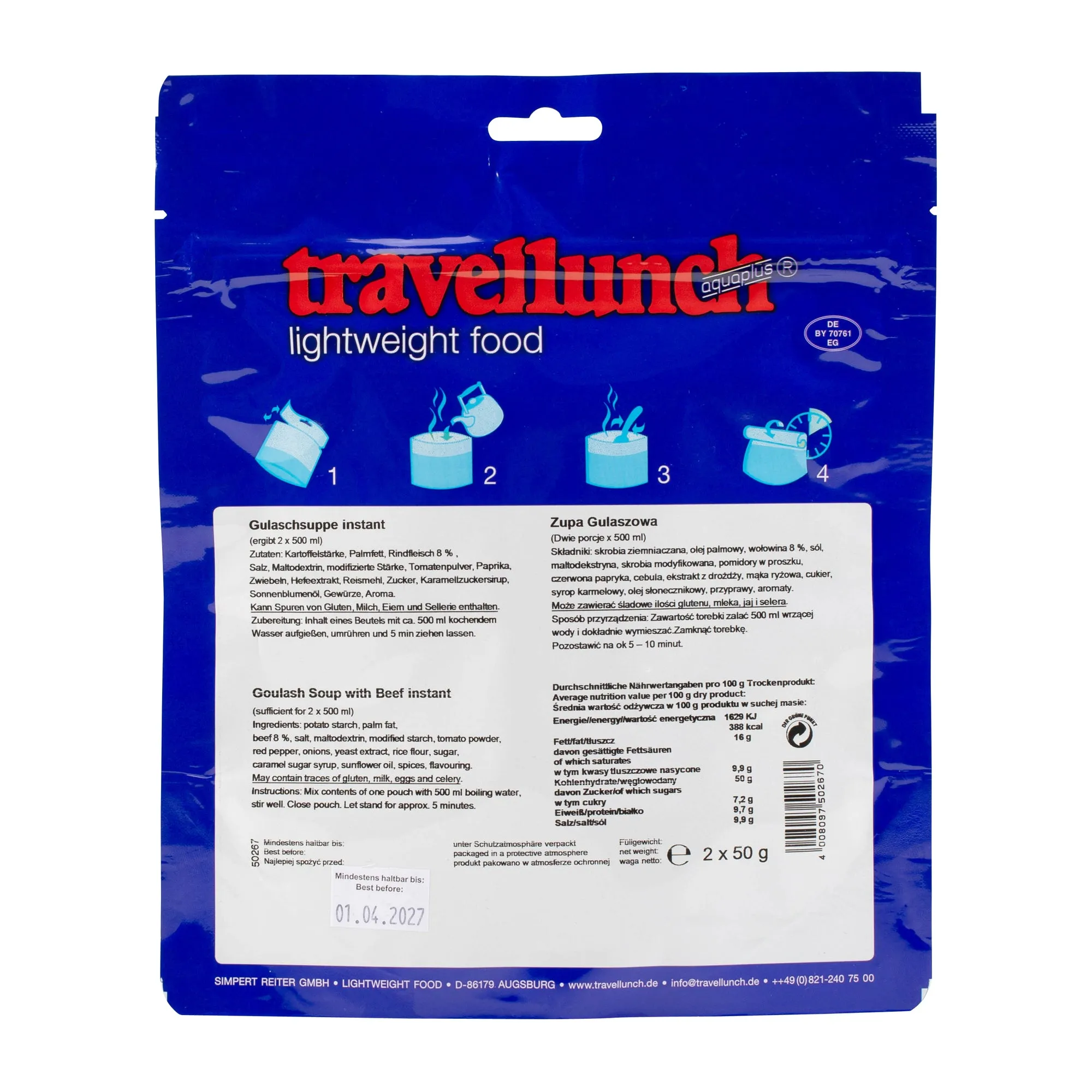 Travellunch -  Gulaschsuppe Instant