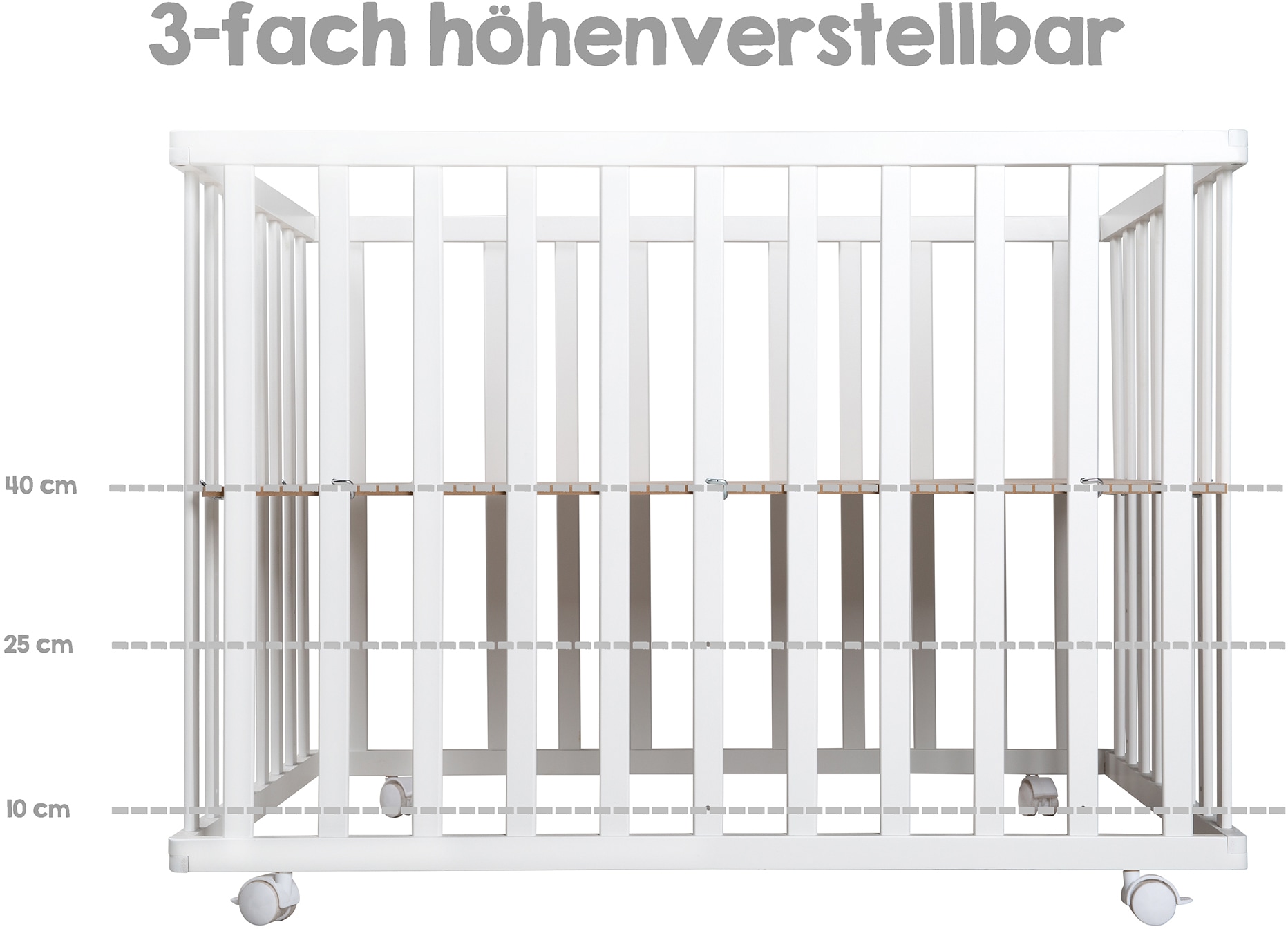 roba® Laufgitter »Sternenzauber grau, 100x75 cm« bis 15 kg mit Stoffeinlage und Nestchen