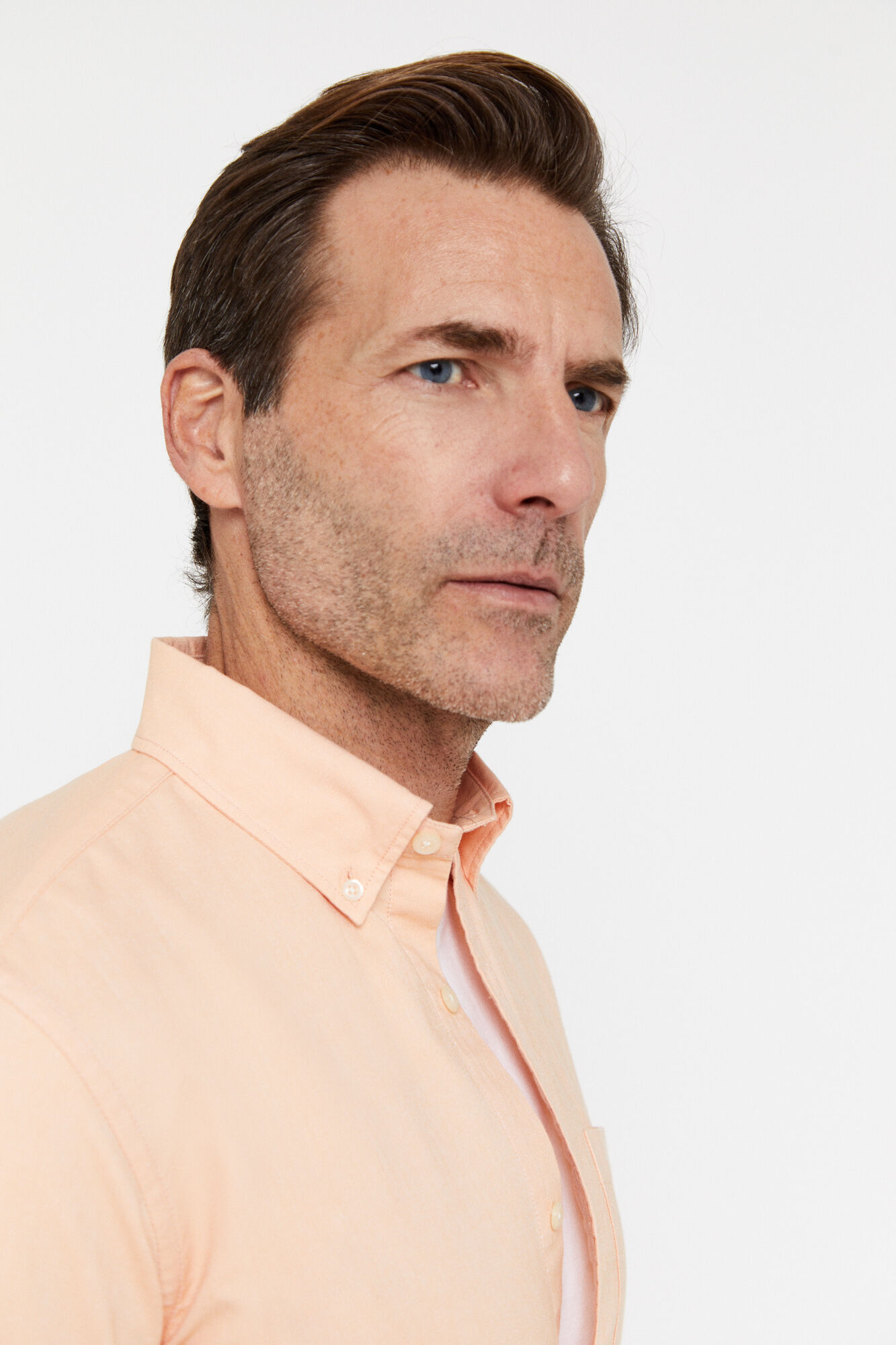 Camisa Oxford lisa - Laranja
