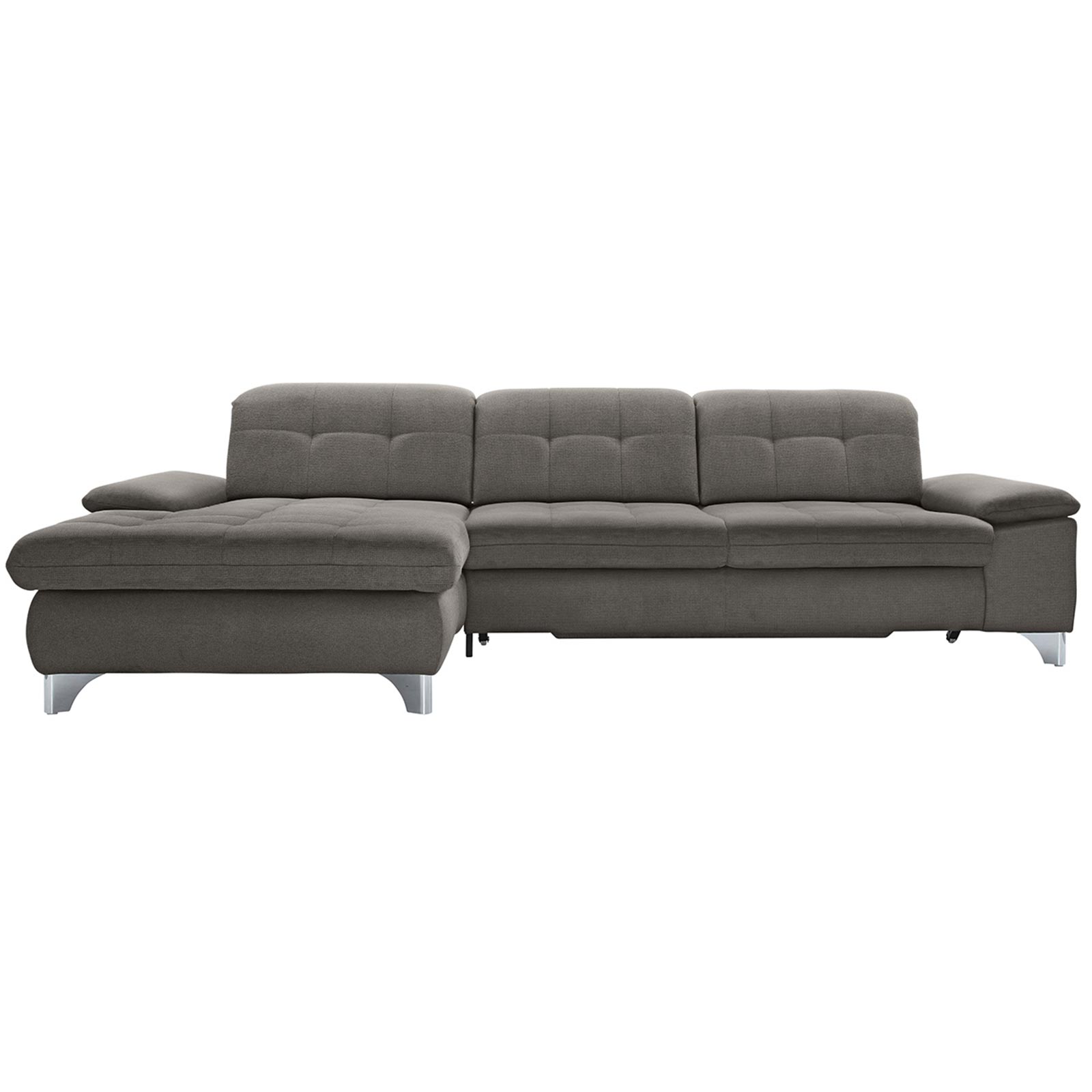 polsterpower Ecksofa - Belle grey - Basismodell - Recamiere links