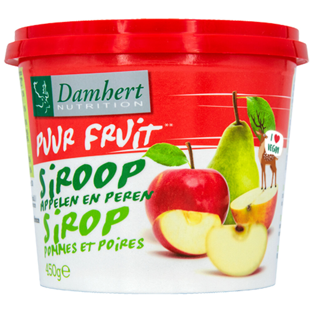 3x Damhert Siroop Appel Peer zonder Suiker 450 gr