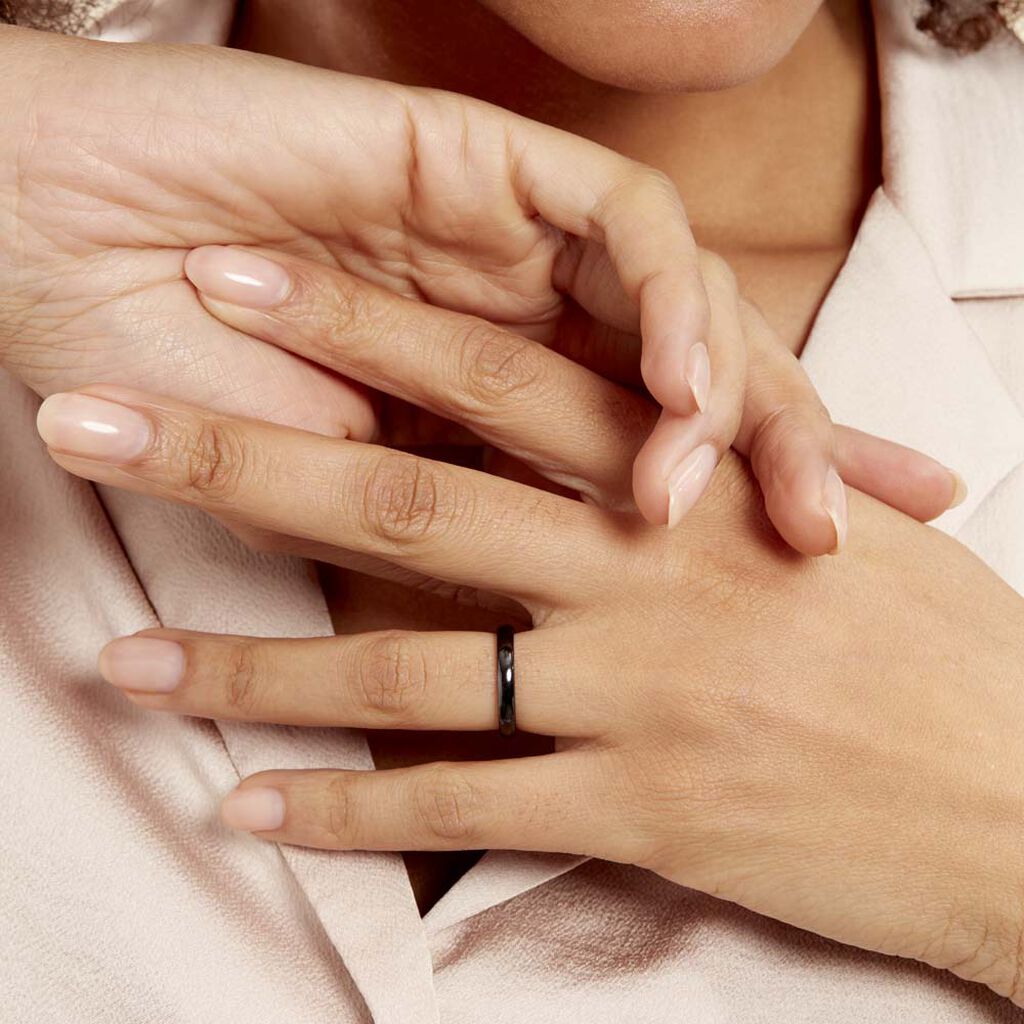 Bague Volta Ceramique Noir Céramique