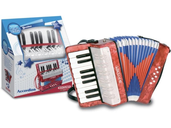 Bontempi Musikinstrument Akkordeon 17 Tasten (C-E) und Halb Musikalisches Spielzeug