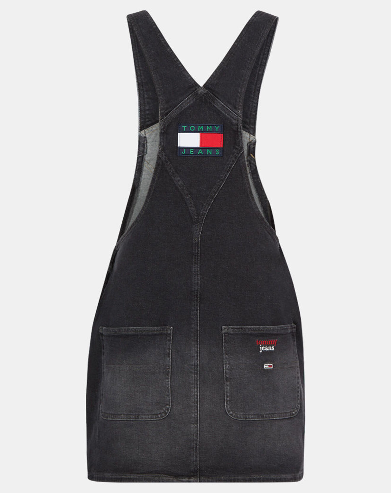 Tommy Jeans Robe salopette Denim noir délavé