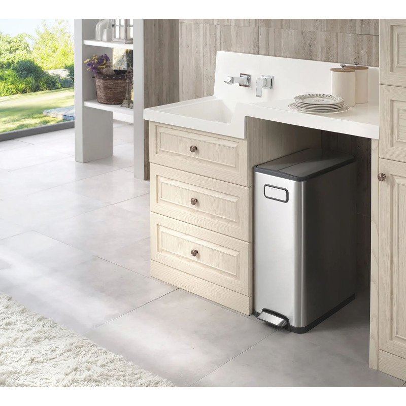 Poubelle à pédale EcoFly 2 x 20L
