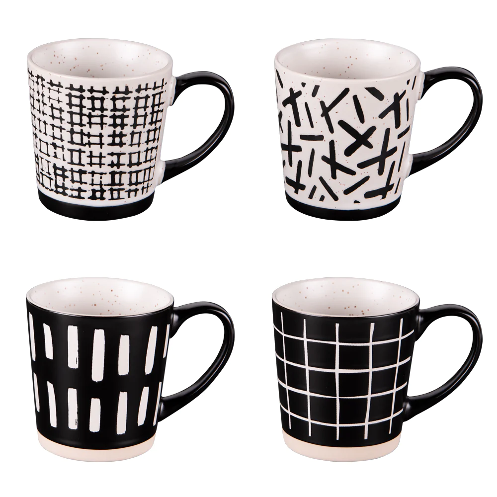 Coffret 4 mugs 34 cl Contempo Table passion