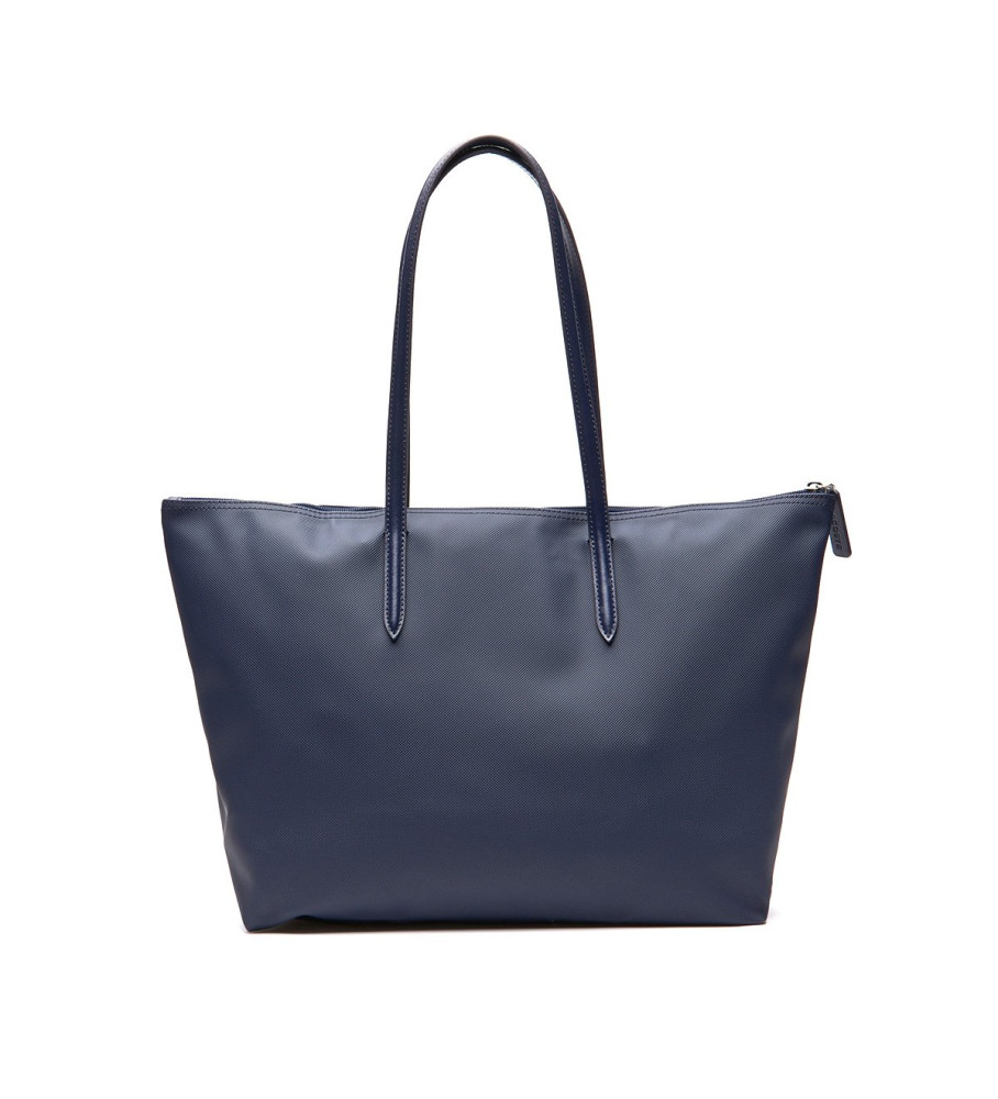Bolsa tote Lacoste Concept L.12.12 com zíper, azul marinho