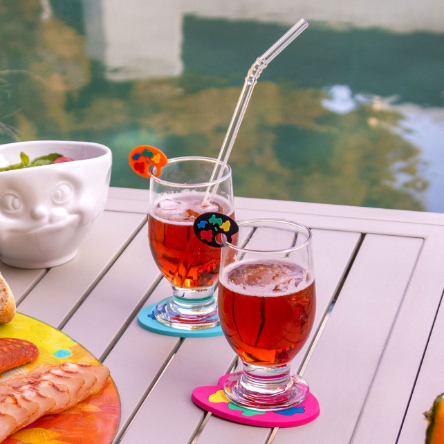 Paille en verre - Papaye