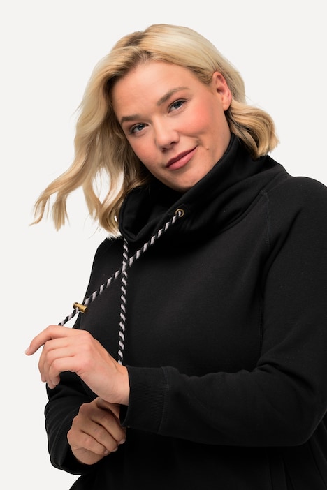Sweatshirt, weiter Stehkragen, Taschen, Raglan-Langarm