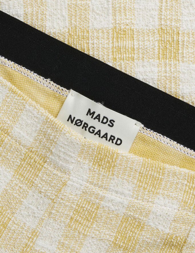Mads Nørgaard - Copenhagen Boucle Jersey Pirla Pants Gul hvid tern