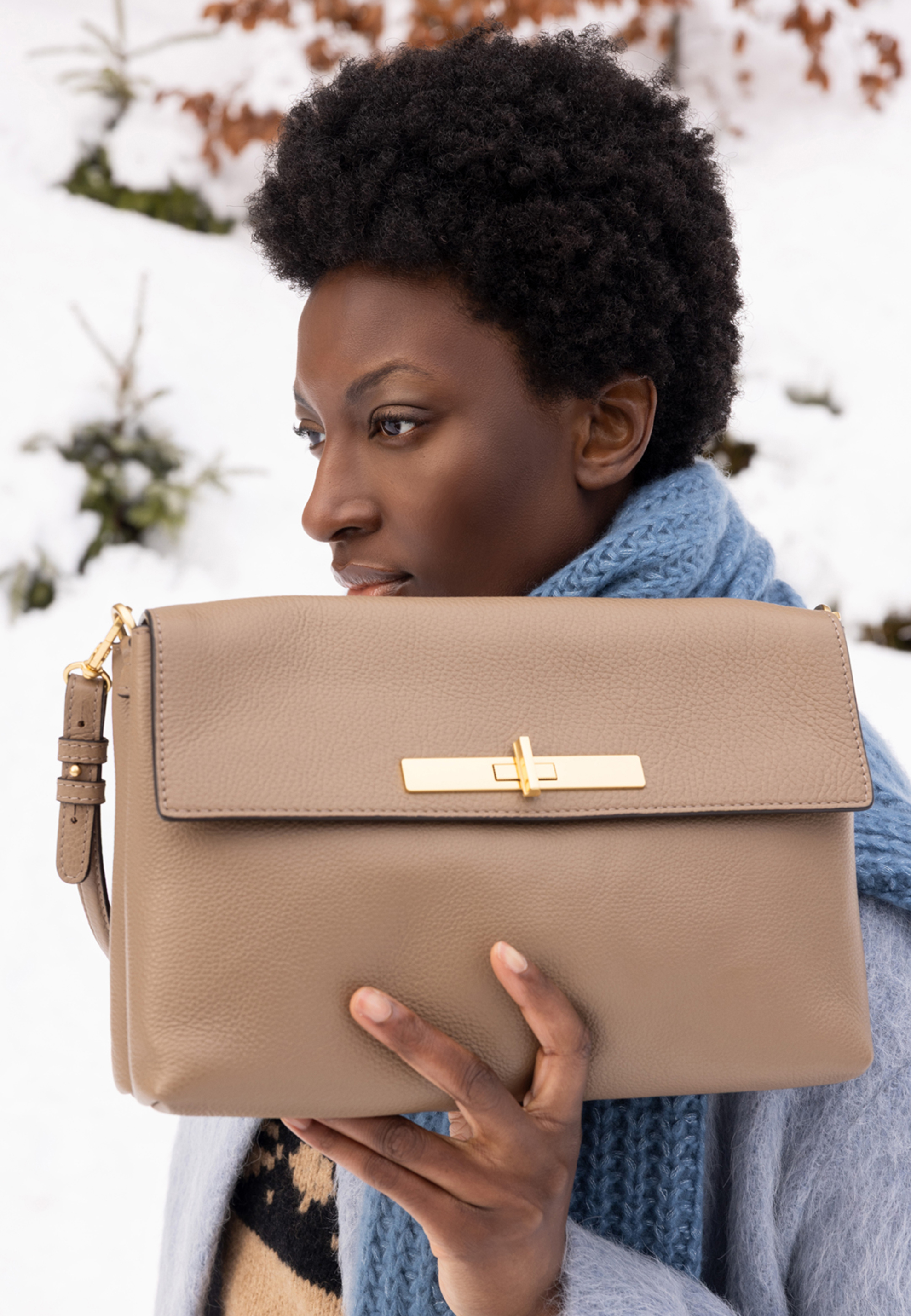 Shoulder bag TWIST Leather AGAVE Standard