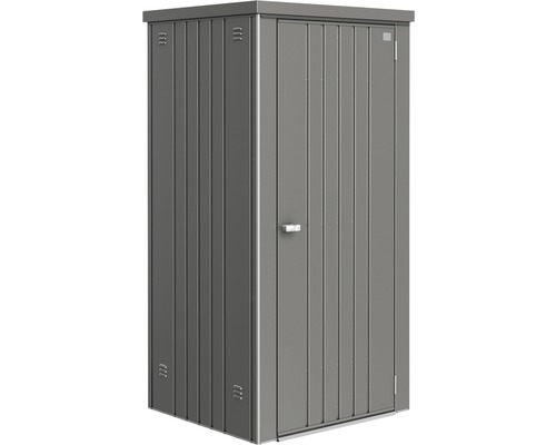 Biohort tuinhuis maat 90 met planken en gereedschapshouders, 93 x 83 x 182,5 cm, kwartsgrijs metallic