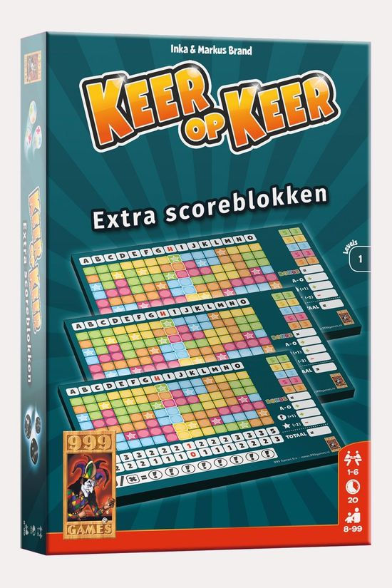 999 Games 999 Games Keer op Keer Scoreblok 3 Stuks