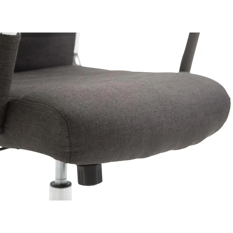 CLP Bureaustoel Kolumbus chroom Frame - Stof - donkergrijs