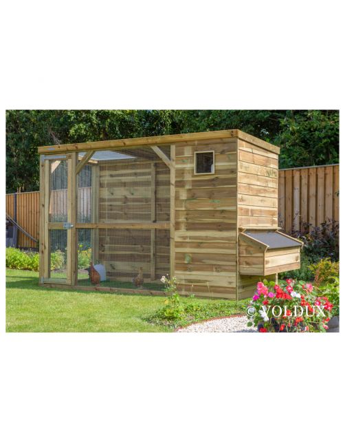 Voldux Kippenhok Toon Rechts - Kippenhok - 300x120x190 cm Naturel