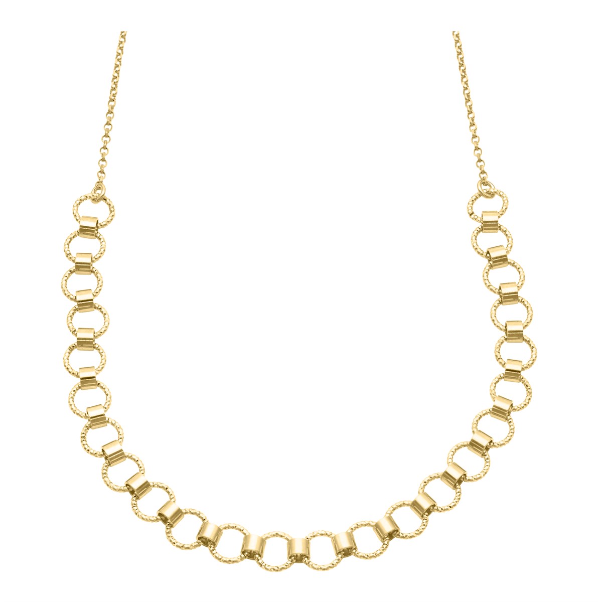 Collier En Argent Doré Diamanté Moderne