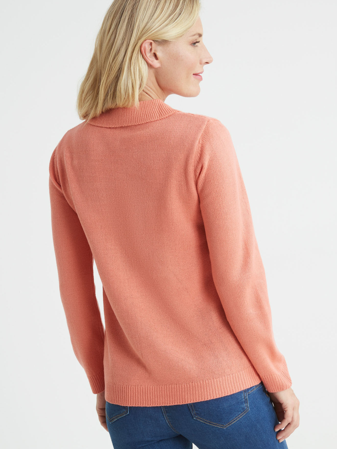 Pull col polo point ajouré