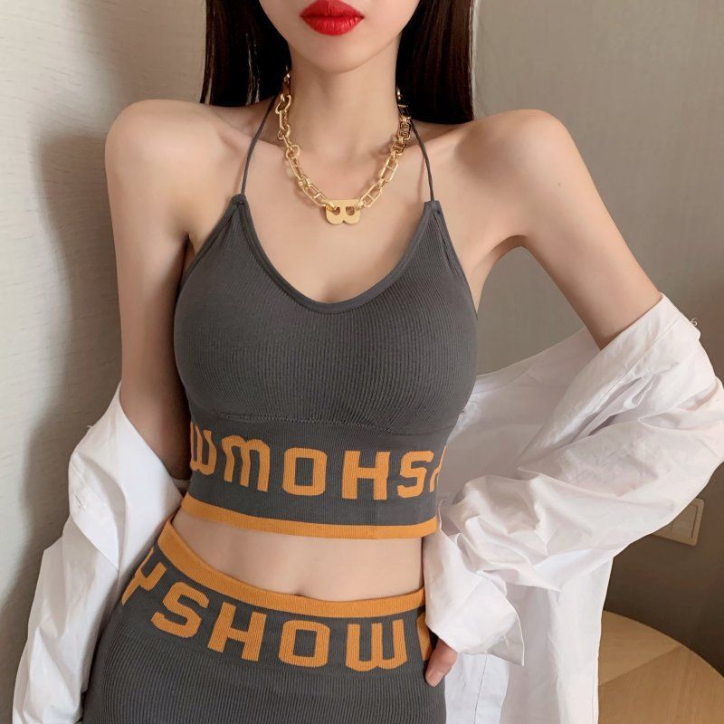 Everose - Set: Camisole-top met letters + legging