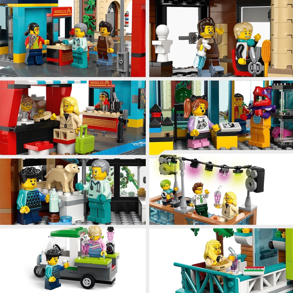 LEGO City 60380 Innenstadt – Umbaubares modulares Gebäude-Spielset