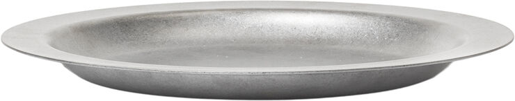 ferm LIVING Tumbled Plate - Stainless Steel Stainless steel