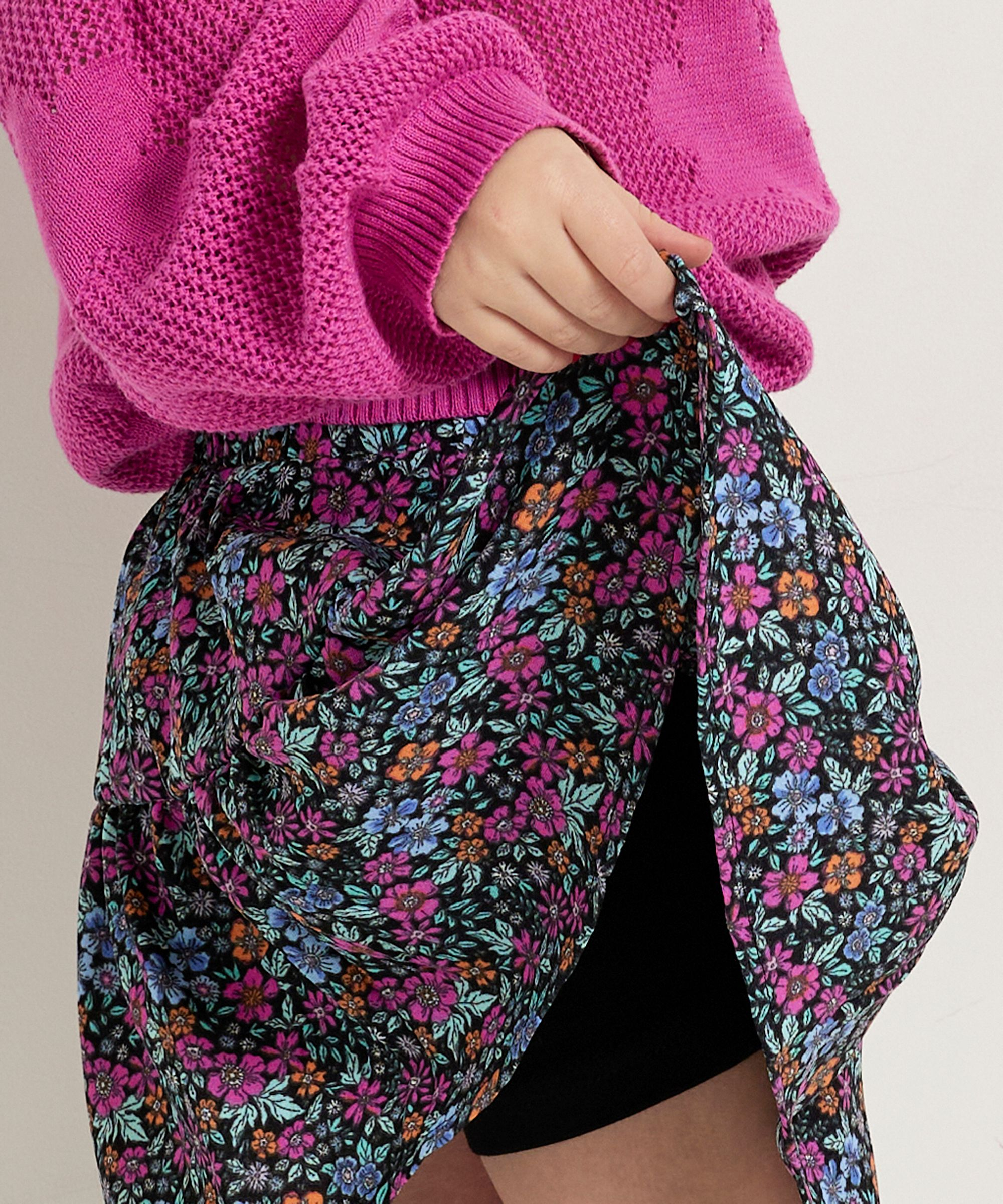 rok met all-over bloemenprint