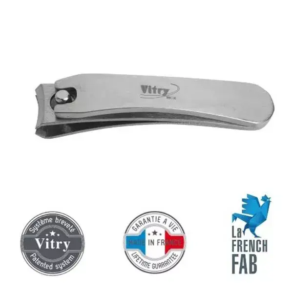 Cortador de unhas de bolso Vitry, aço inoxidável temperado