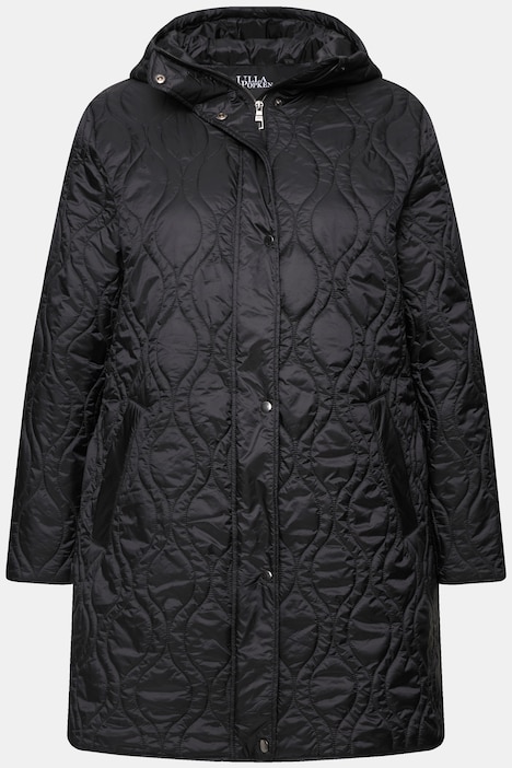 HYPRAR Steppjacke, 2-Wege-Zipper, Kapuze, recycelt