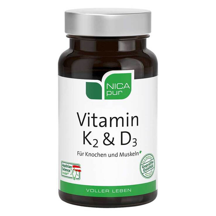 Nicapur Vitamin K2 & D3 Kapseln, 60 St