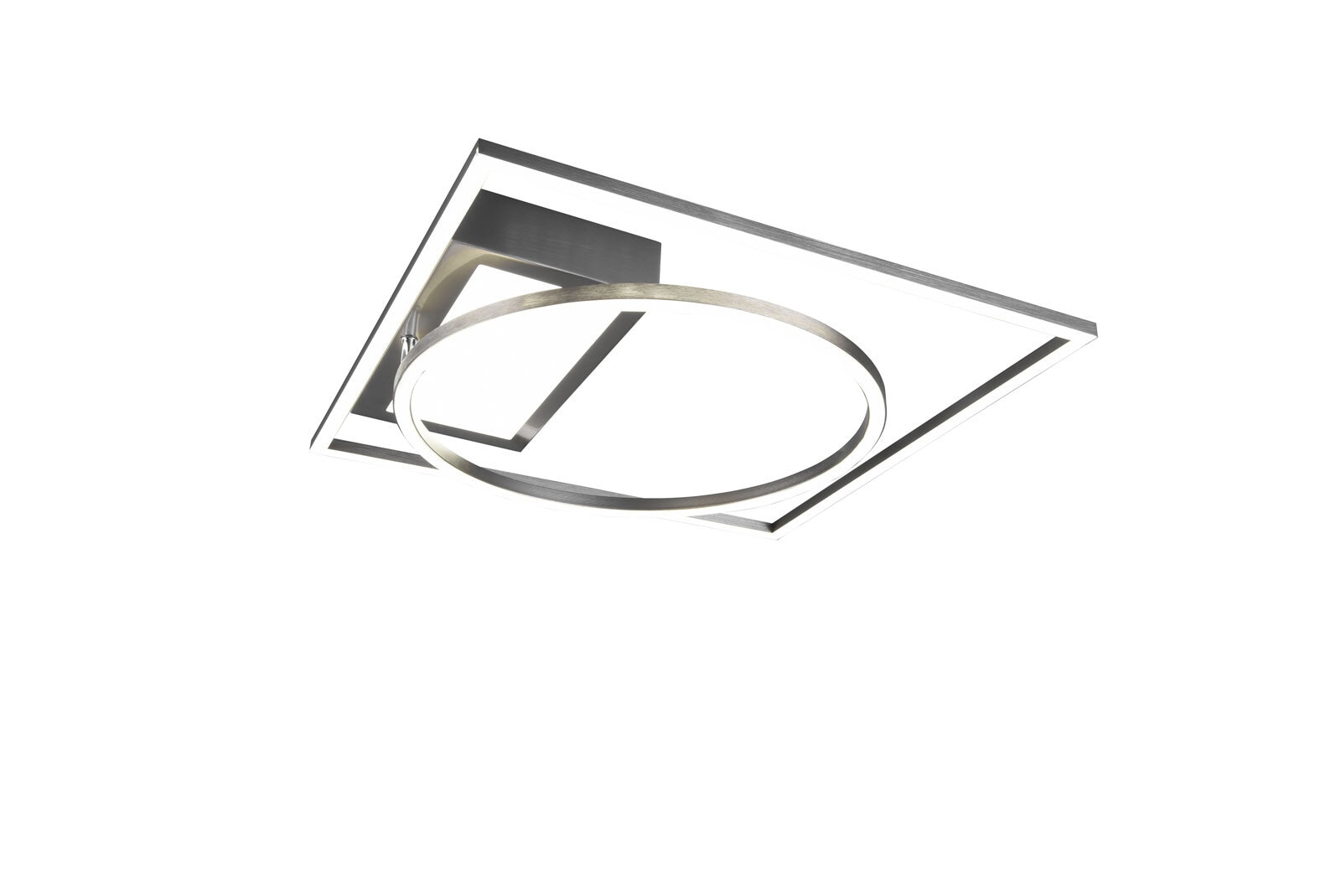 Downey Deckenleuchte grau, silberfarbig 620510307, B/H/T: 64,5/9/86,5 cm, Metall