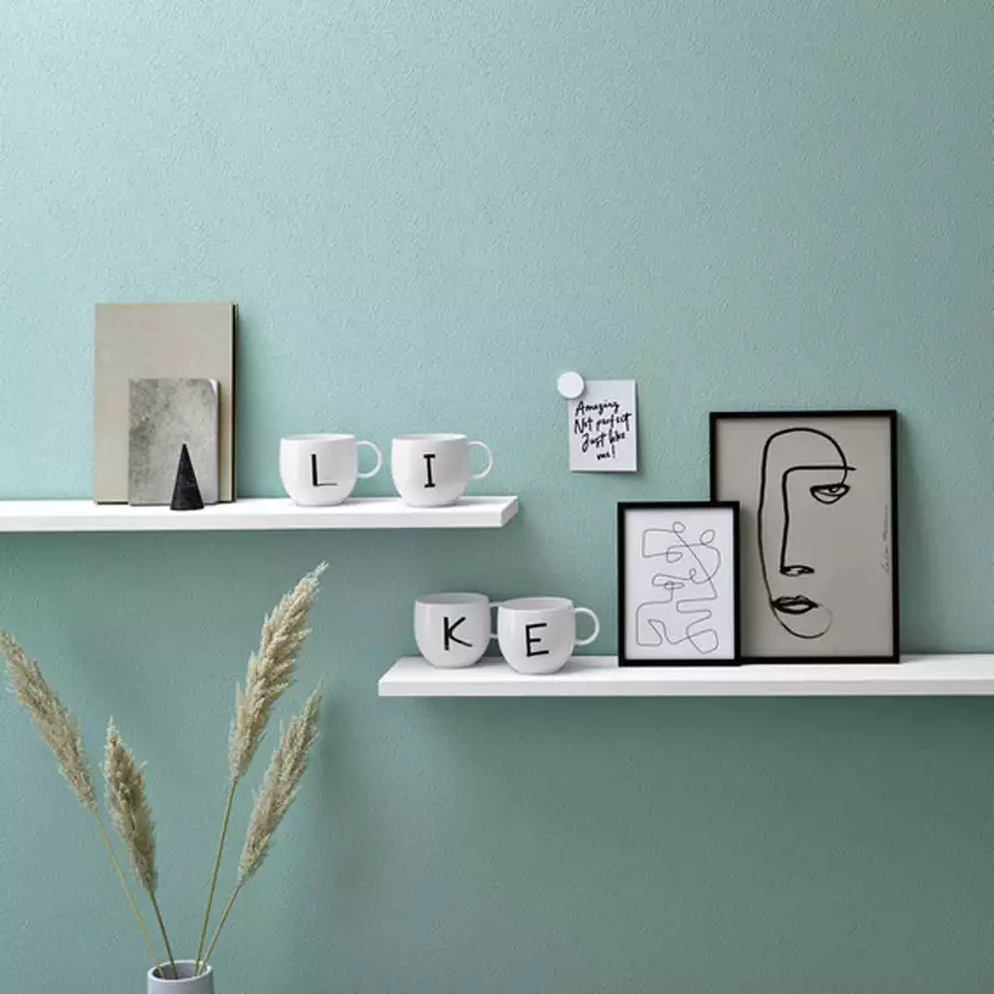 Villeroy & Boch Kaffeebecher Letters 330 ml weiß