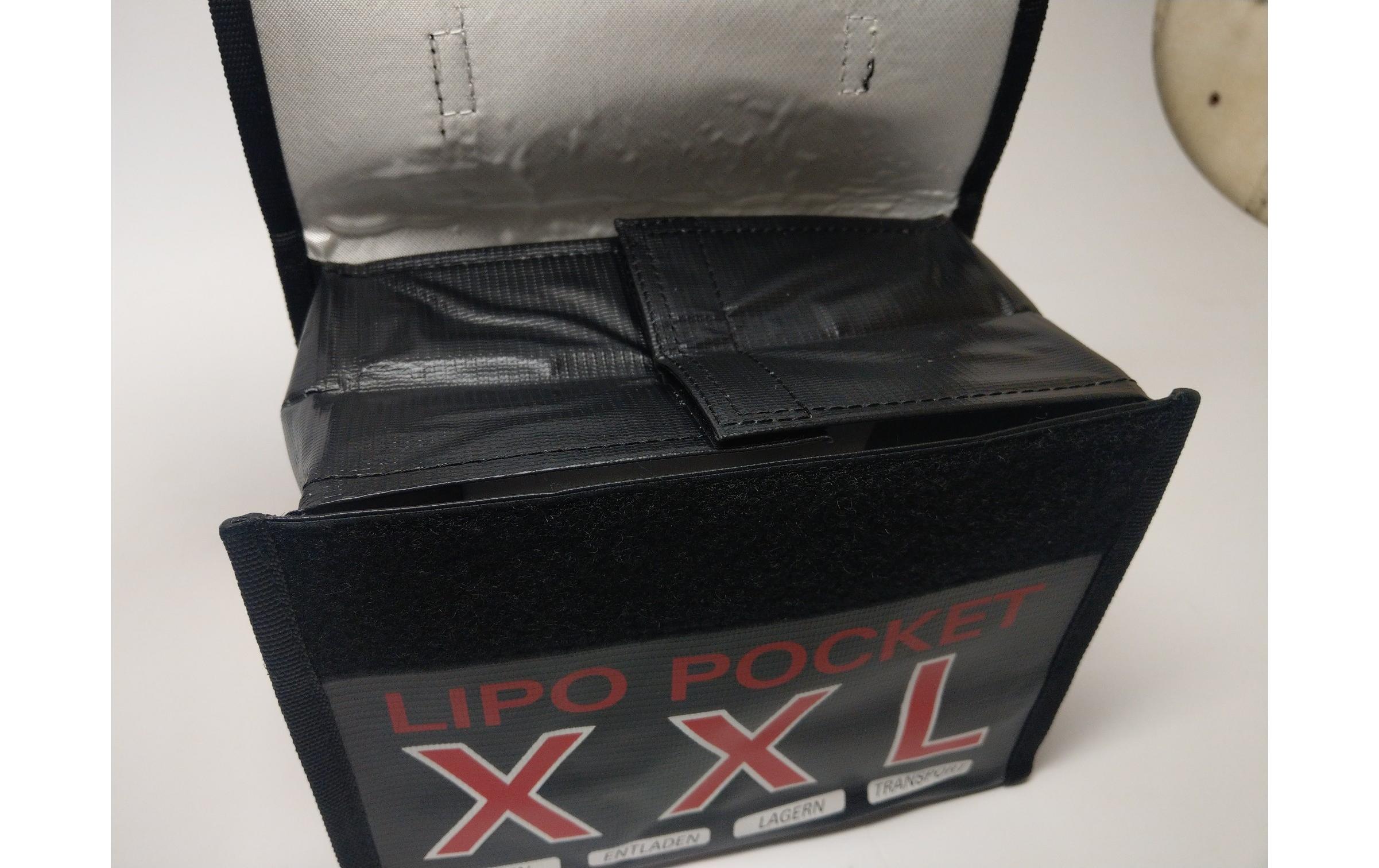 LiPo-Tasche XXL 215 x 155 x 115 mmFür sicheres Transportieren, Laden und Lagern von LiPo Akkus