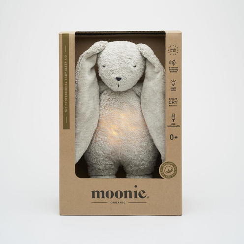 Moonie - lapin nature bio avec sons & lumières - Gris minéral - MOONIE