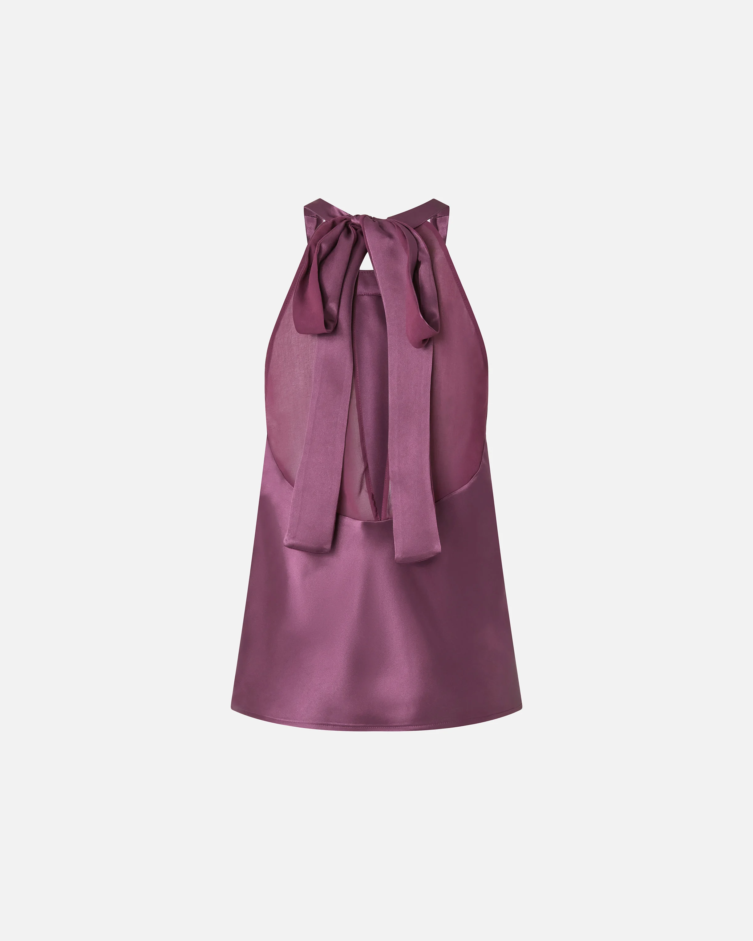 Top avec nœud et crêpe georgette | Rouge