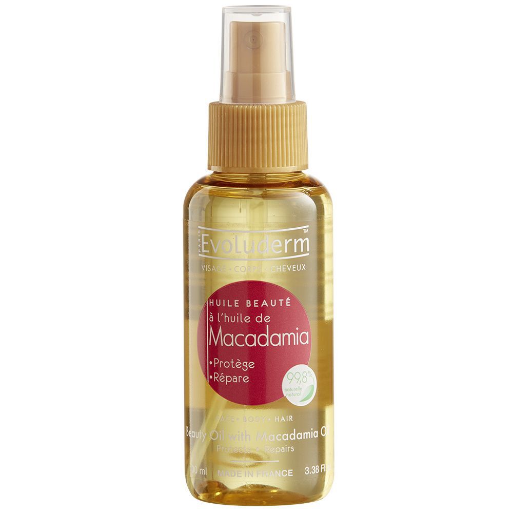 Huile de beauté à l'huile de macadamia Evoluderm 100 ml