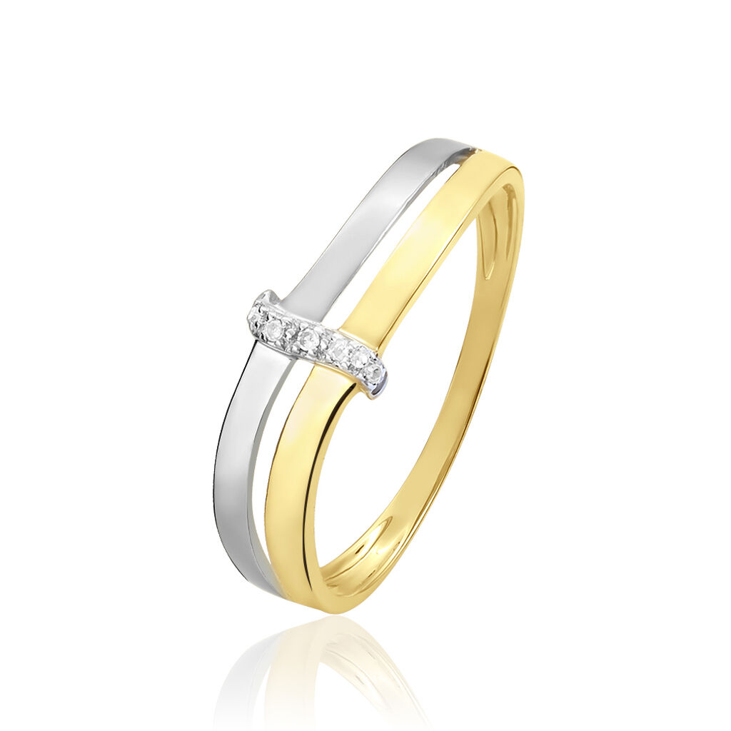 Bague Lisella Or Bicolore Diamant
