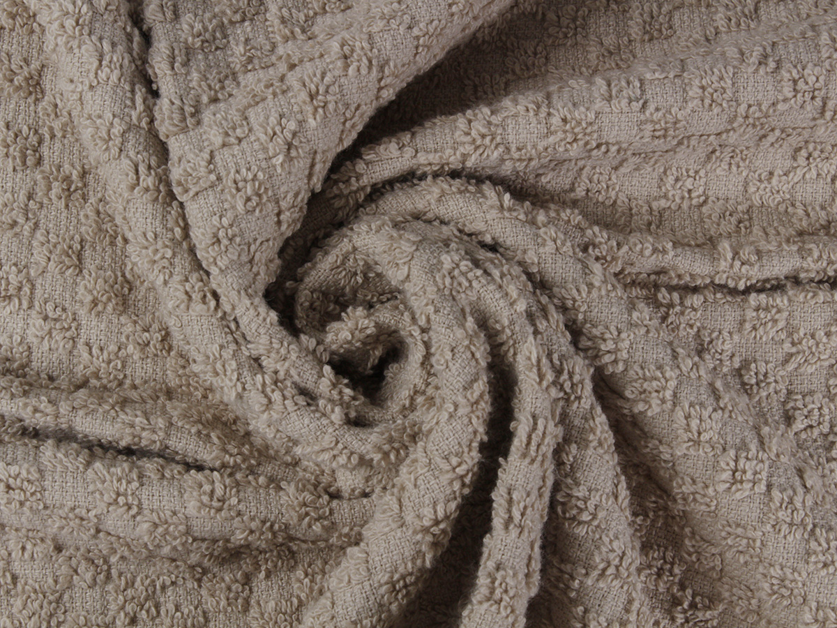 DoubleDry Popcorn 70 x 140 cm set van 3 handdoeken - taupe