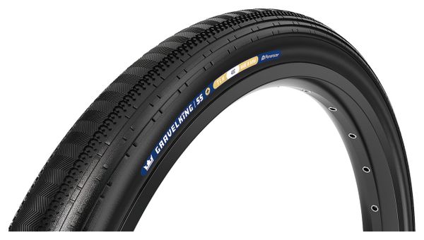 Pneu Gravel Panaracer GravelKing SemiSlick  700 mm Tubeless Ready Souple ZSG Gravel Compound BeadLock TuffTex  Noir