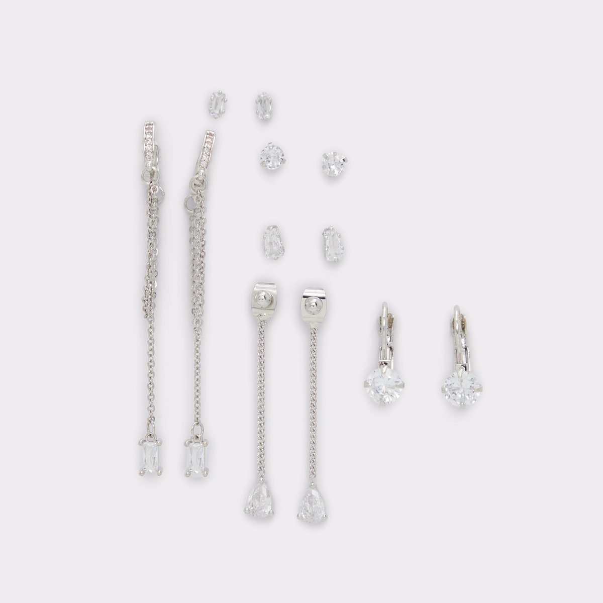 Gavenantar Silver-Clear Multi Women Earrings