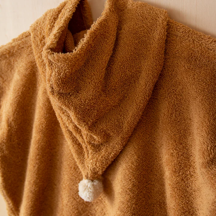 Nobodinoz - So cute Baby Badeponcho, 55 x 58 cm, natural