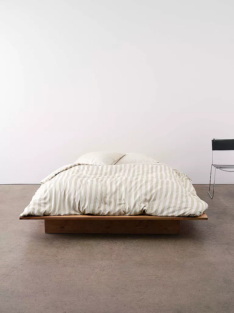 MARC O'POLO HOME Satin Bettwäsche CLASSIC STRIPE 70x90cm/140x200cm Oatmel beige