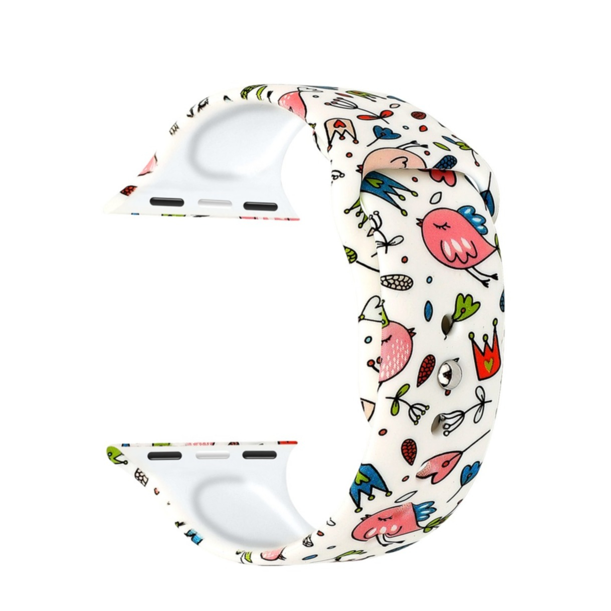 Apple Watch (49/46/45/44 mm) Silikon Sport Armband (Gelenkumfang 170 - 210mm) - Sweet Birds