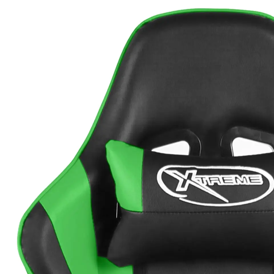 vidaXL - Gamingstoel - Groen - PVC