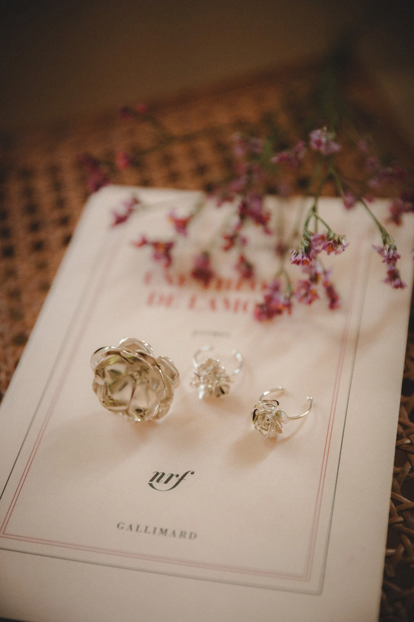 AGLAÉ - Bague fleur doré à l'or fin | Argent