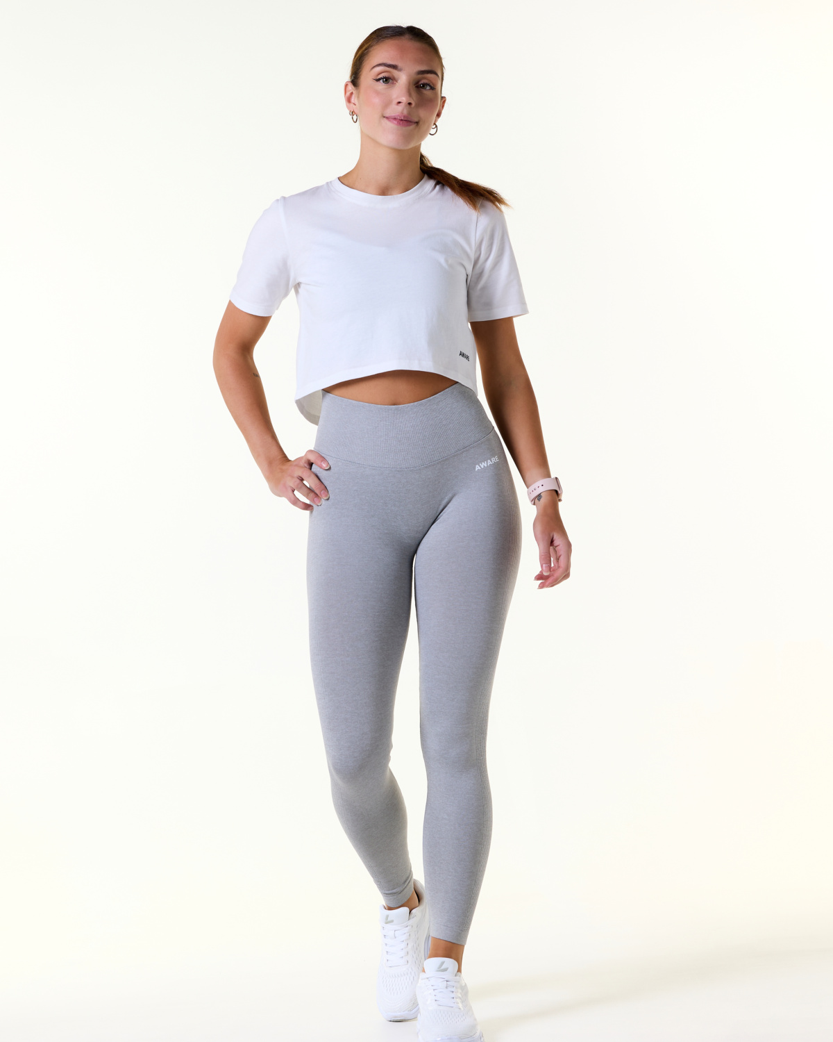 AWARE Crop T-Shirt White