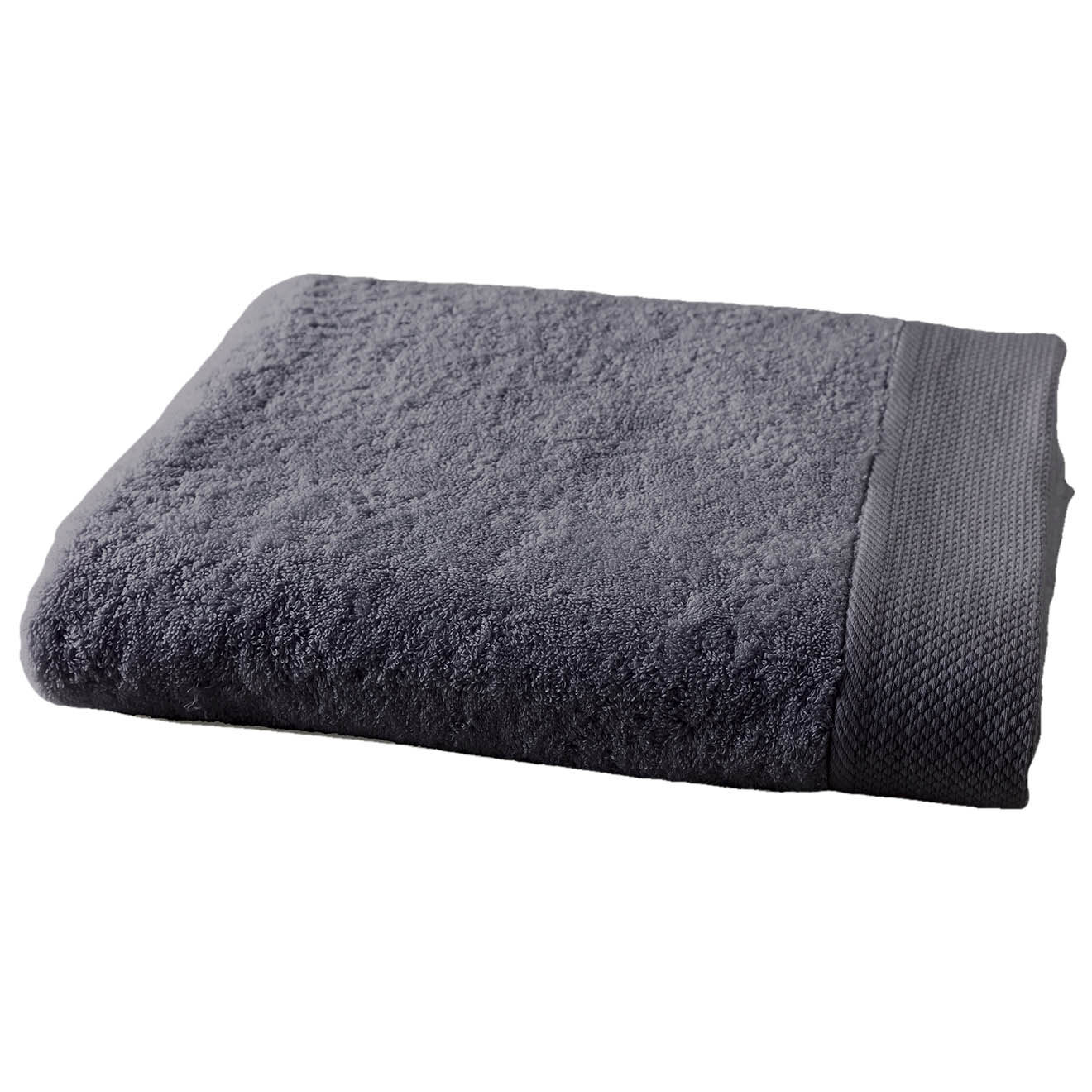 Soft by Perle de Coton Drap de bain gris anthracite - 100x150 cm
