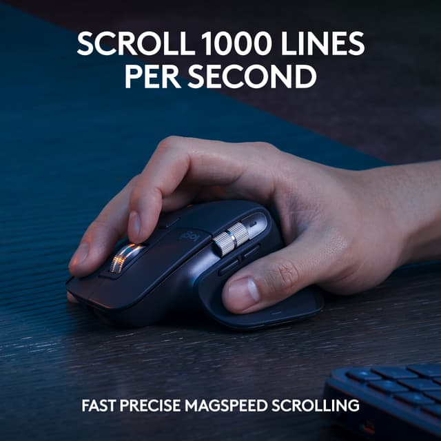 Logitech MX Keys S pakke med trådløst tastatur- og mus (graphite)